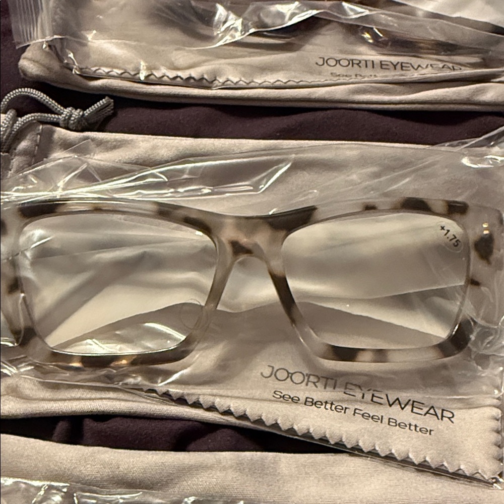 Eyeglasses Trio  Readers - 3 pack of +1.75 Joorti eyewear tortoise Oprah cat eye - Picture 7 of 12